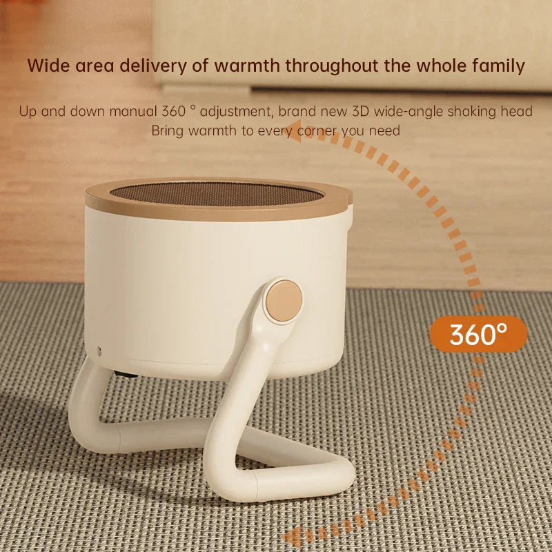 Compact 1000W Electric Space Heater with Safety Tip