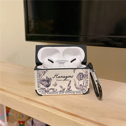 Stylish Floral Leather Airpods Cover