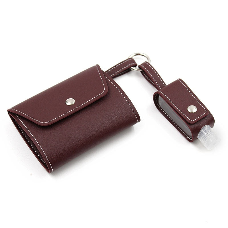 Travel Mask Sanitizer Wallet Set
