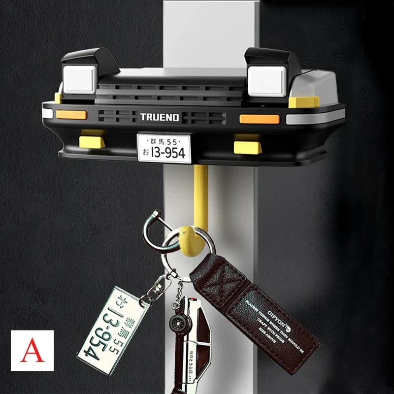 Car Shaped Key Holder with Wall Hooks