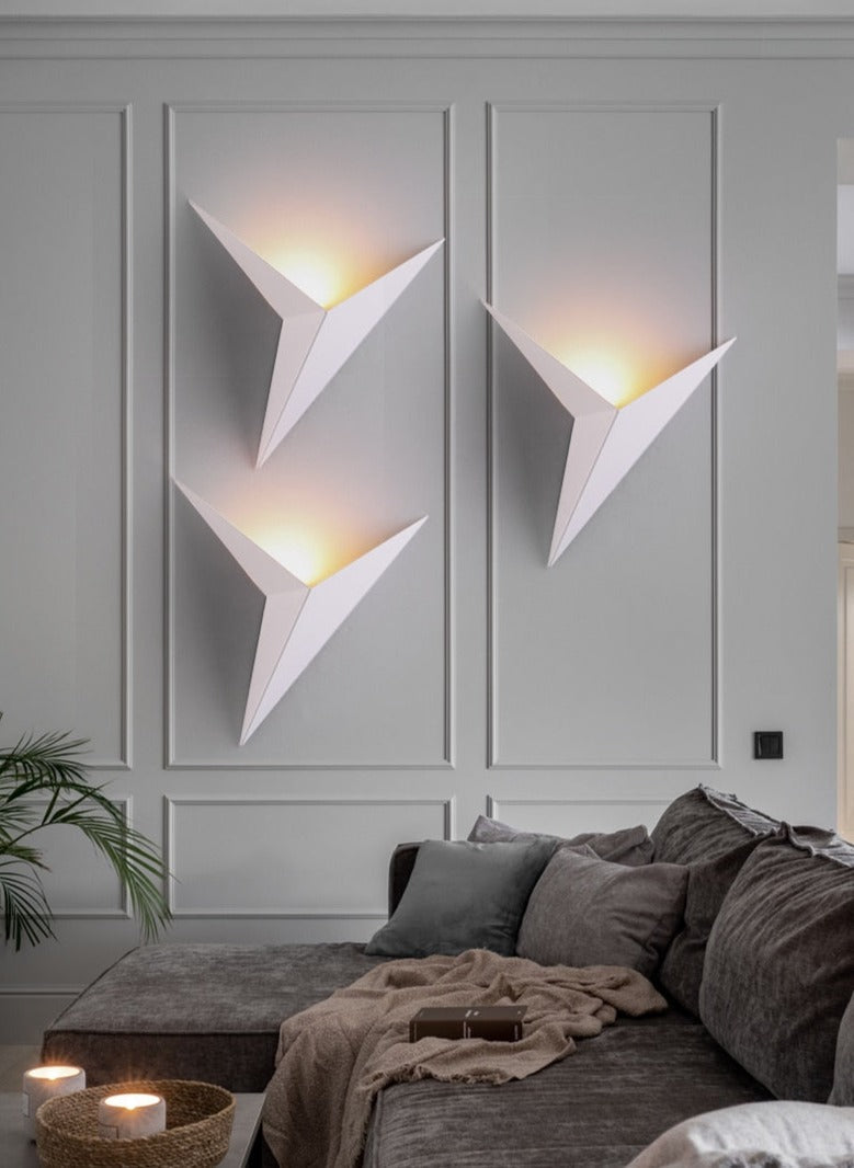 Contemporary Triangle Wall Light Fixture