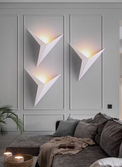 Contemporary Triangle Wall Light Fixture