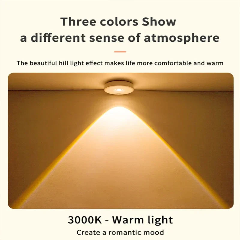 Motion Activated LED Night Light, Dimmable Battery Lamp