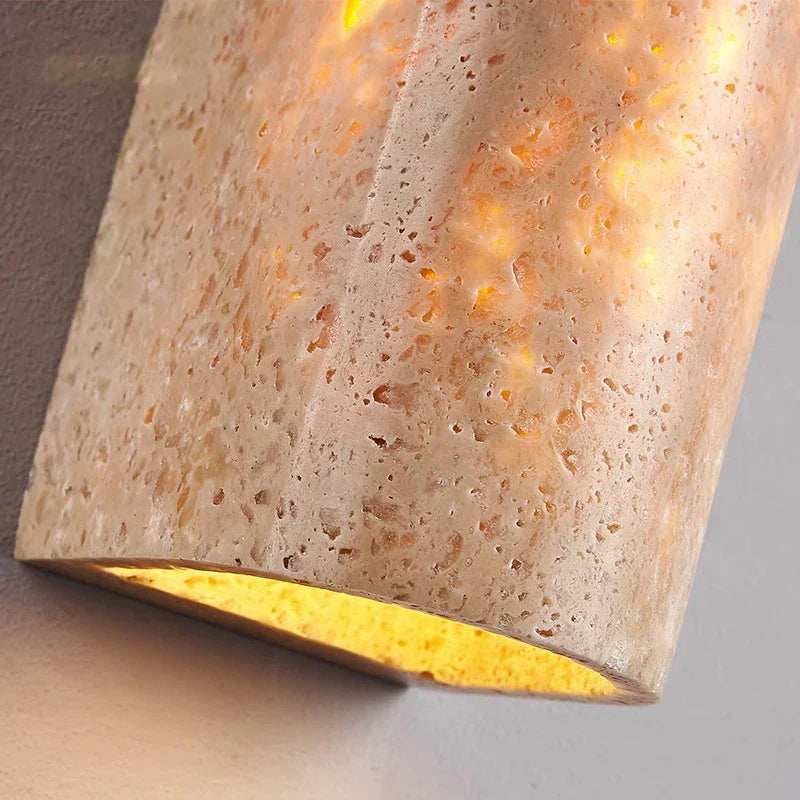 TravertineLuxe – Luxury Stone Wall Light for Modern Homes