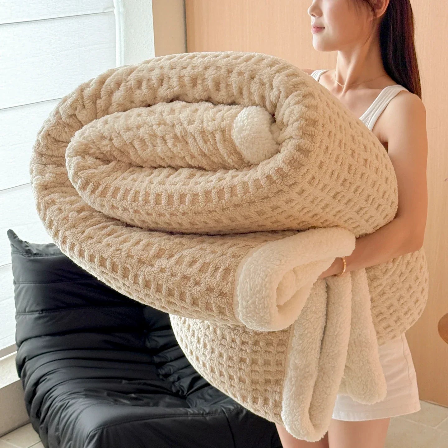 Cozy Double Layer Fleece Blanket with Soft Plush Finish - Fesara