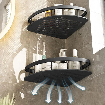 Easy Install Corner Shower Caddy in Aluminum