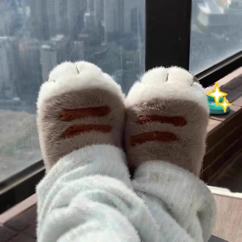 Cozy Cat Paw Slippers for Women - Fesara