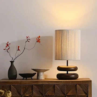 Warm Brown Wooden Table Lamp