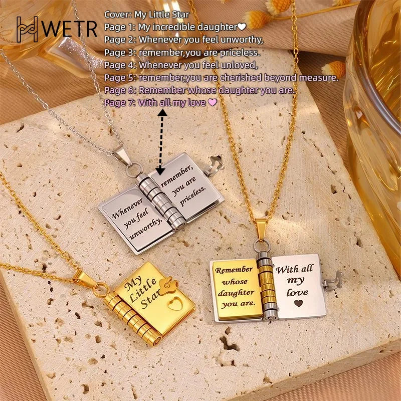 Personalized Photo Pendant Necklace with Heartfelt Message