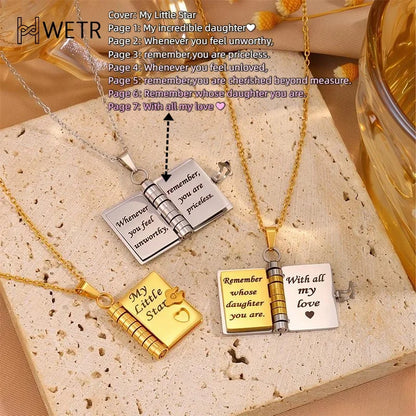 Personalized Photo Pendant Necklace with Heartfelt Message
