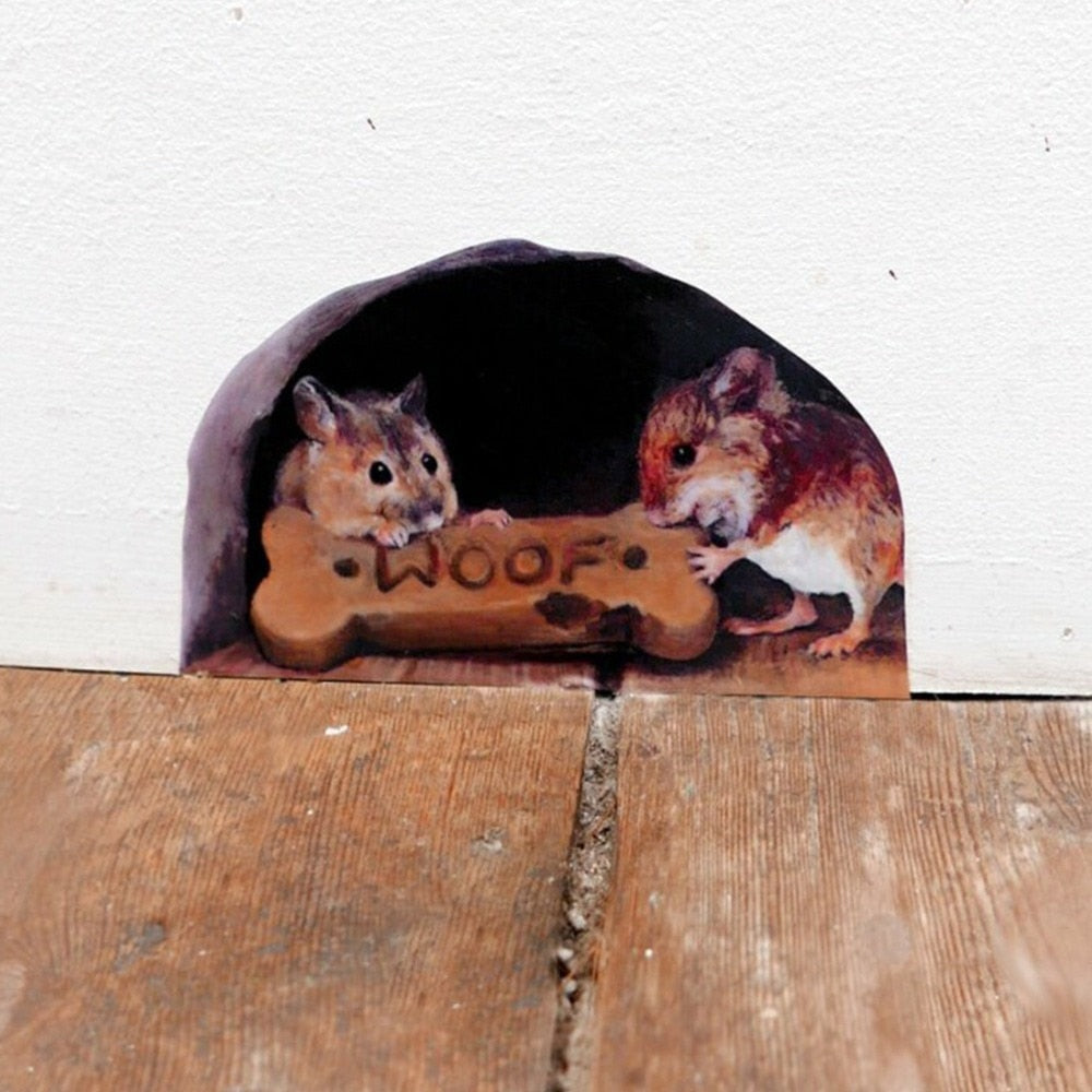 Funny Cartoon Mouse Wall Decals