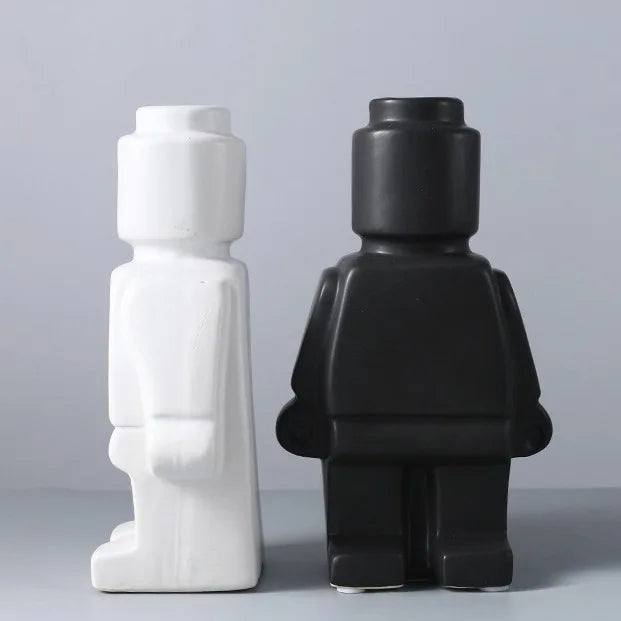 Modern Robot Flower Vase - Stylish Home Decor