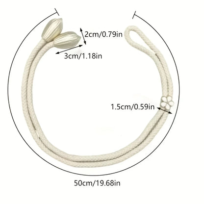 Easy Fit Curtain Tiebacks 2-Pack with Decorative Buckle
