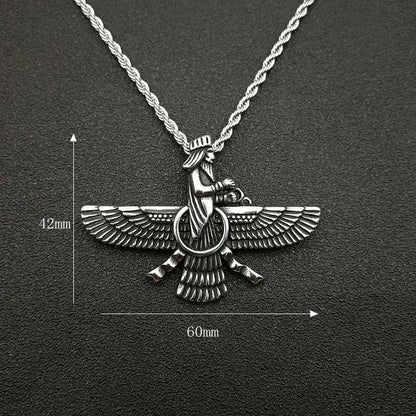 Religious Faravahar Symbol Pendant Necklace