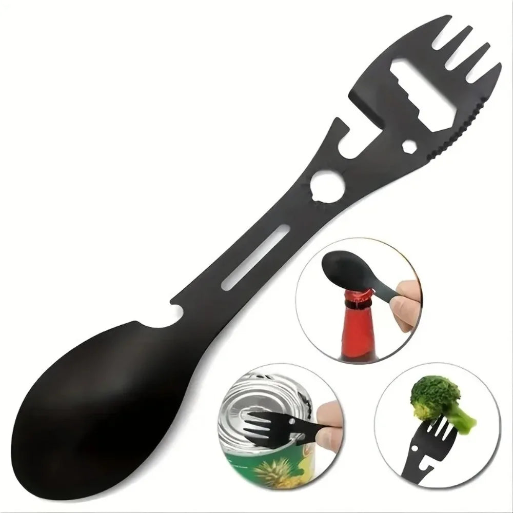 Portable 6-in-1 Stainless Steel Camping Utensil Set - Fesara