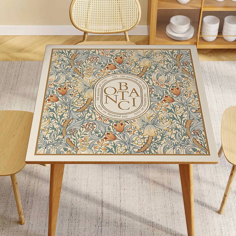 Vintage Floral Laundry Room Mat Protector