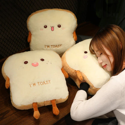 Cozy Toast Shaped Soft Heat Pillow