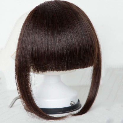 Easy Clip On Realistic Fake Hair Fringe Bangs