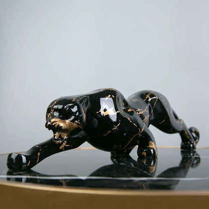 Exquisite Jaguar Figurine Decor Statue