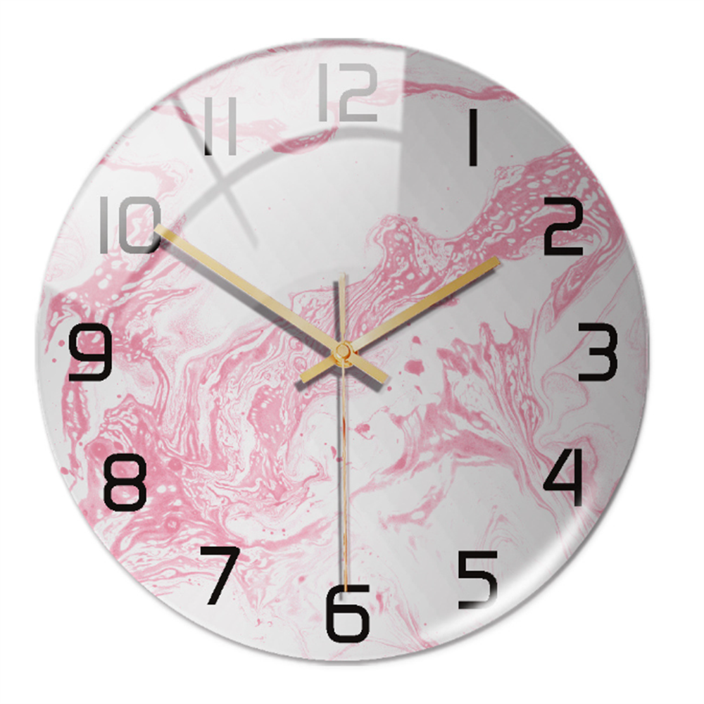 Elegant White Marble Silent Wall Clock
