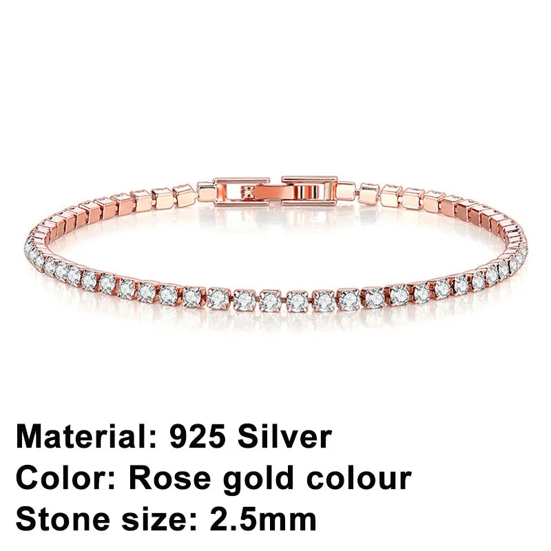 Luxury Silver Tennis Bracelet with Modern Style