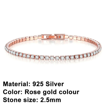 Luxury Silver Tennis Bracelet with Modern Style