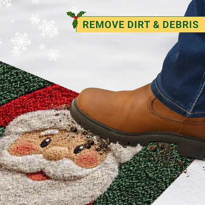 Fun Christmas Welcome Mat Santa Gingerbread Design