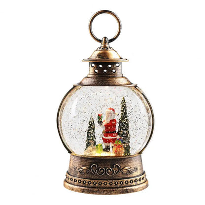 Traditional Christmas Snow Globe Lamp with LED Lights - Fesara