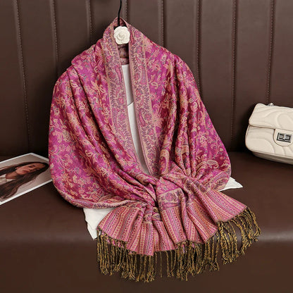 Soft Women's Cashmere Scarf Luxury Warm Print