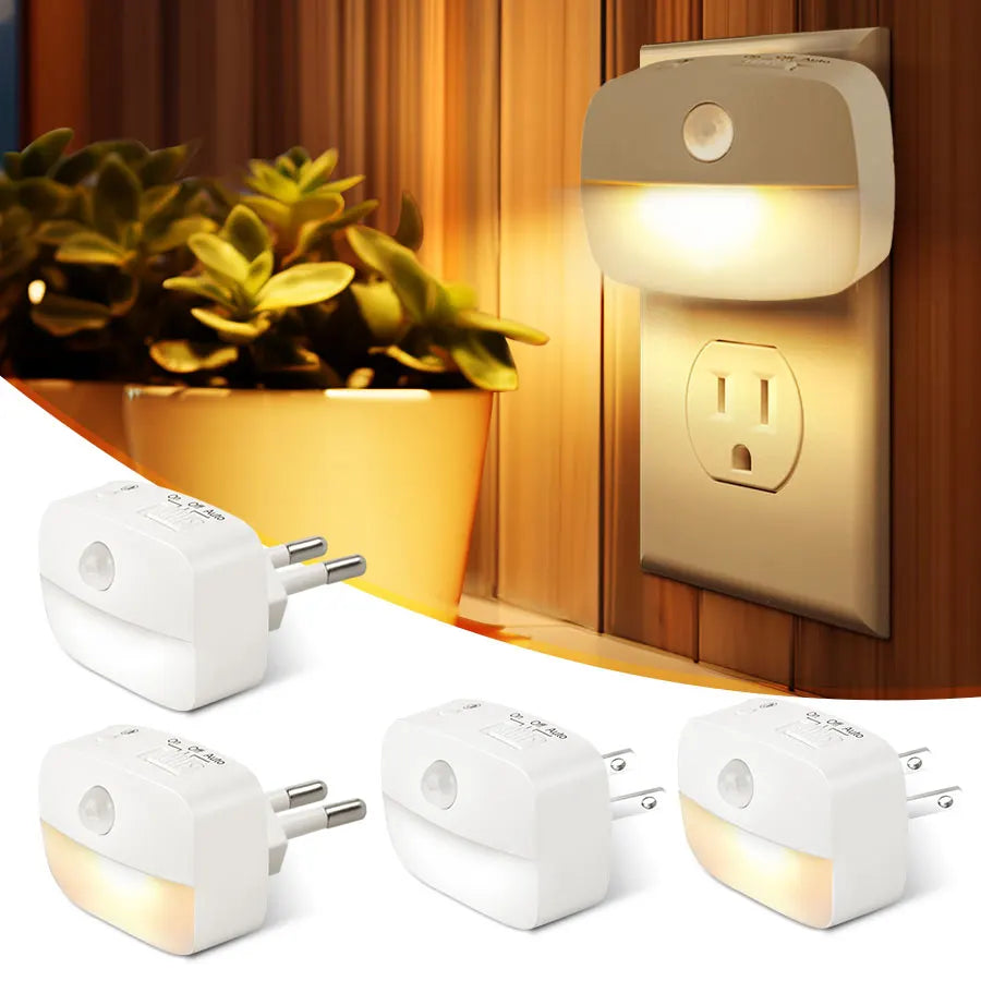 Smart LED Nightlight with Motion Sensor & Adjustable Brightness - Fesara