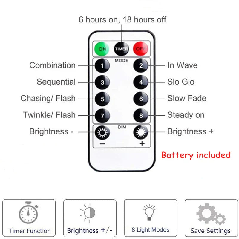 Warm White Fairy String Lights with USB and Remote