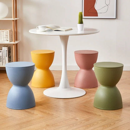 Modern Plastic Coffee Table with Sleek Hourglass Shape