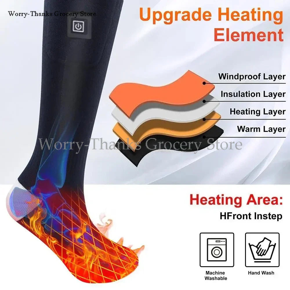 Warm Thermal Rechargeable Heated Socks for Outdoor Use