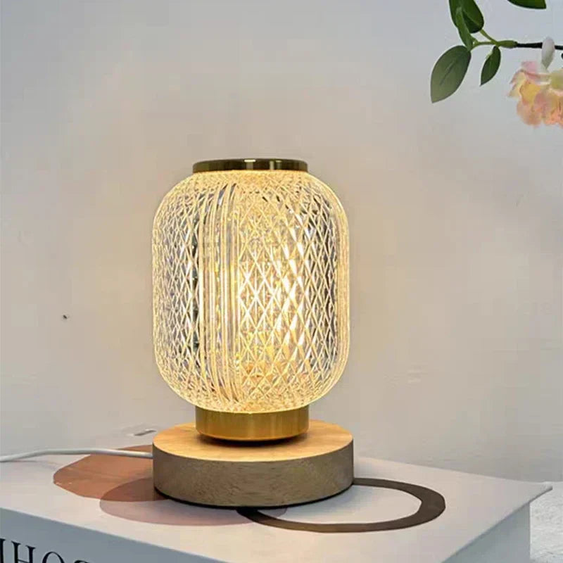 Elegant Gold Crystal Table Lamp - Fesara