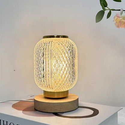 Elegant Gold Crystal Table Lamp - Fesara