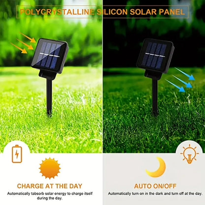 Outdoor Solar Powered Fairy Lights 20 LEDs 8 Modes Waterproof