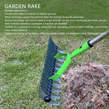 Garden Rake Head Stainless Steel Lawn Aerator Tool
