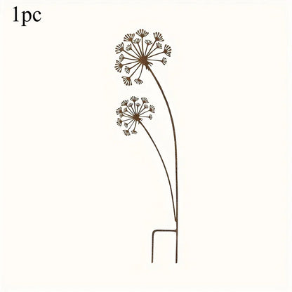Colorful Metal Flower Garden Stake Decor