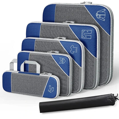Compact Travel Packing Cubes Set Waterproof Bags