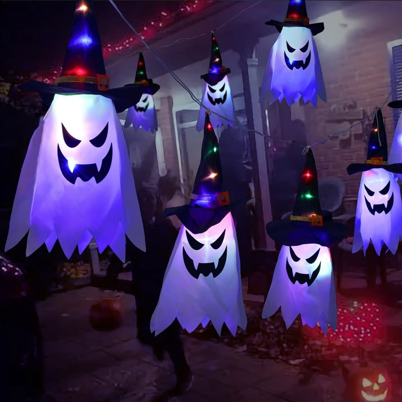 Spooky Hanging Ghost Halloween Light Lamp