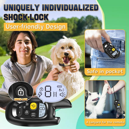 Waterproof Rechargeable Dog Training Collar with Remote