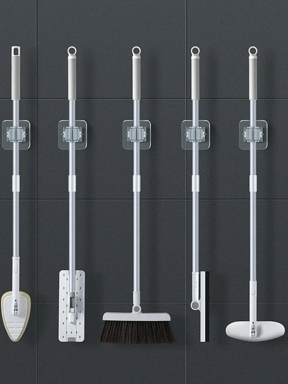 Easy Install Adhesive Wall Mop Holder Set of 4