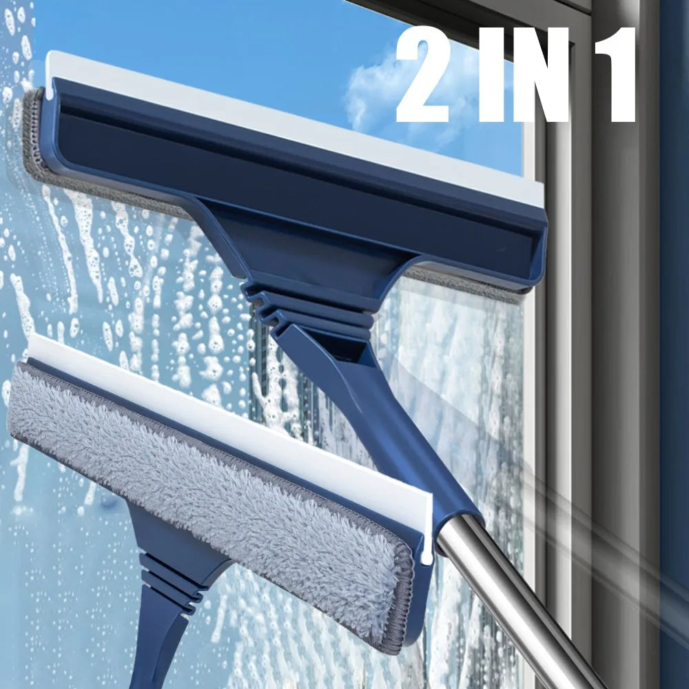 Extendable Window Cleaning Kit with Squeegee & Microfiber