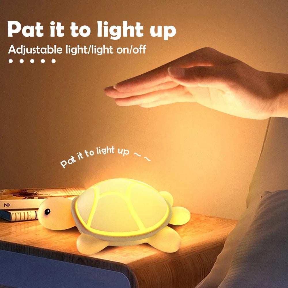 Colorful Turtle LED Nightlight Soft USB Rechargeable