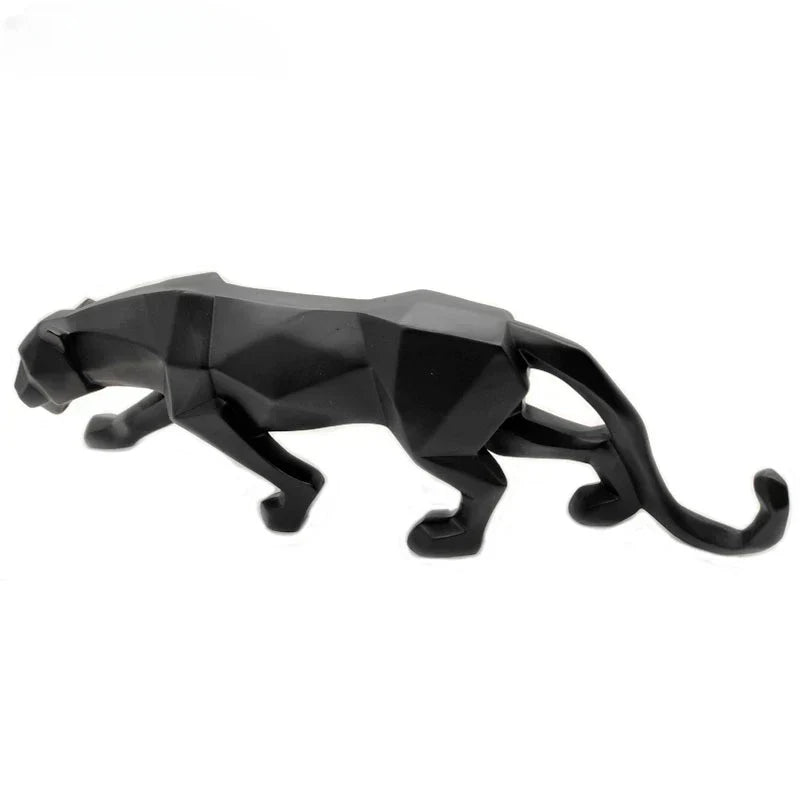Unique Resin Leopard Figurine Decor Statue - Fesara
