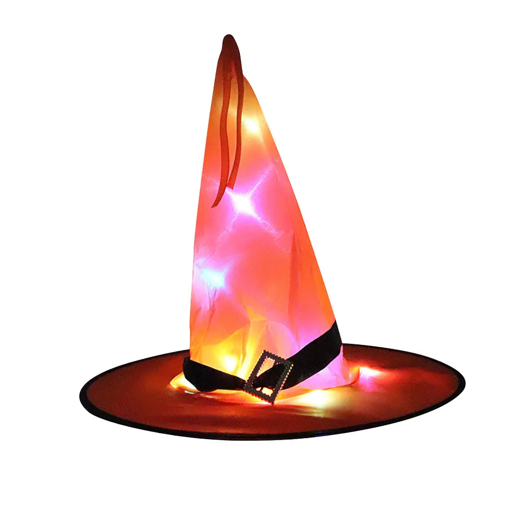 Spooky Glow Witch Hat for Kids and Adults - Fesara