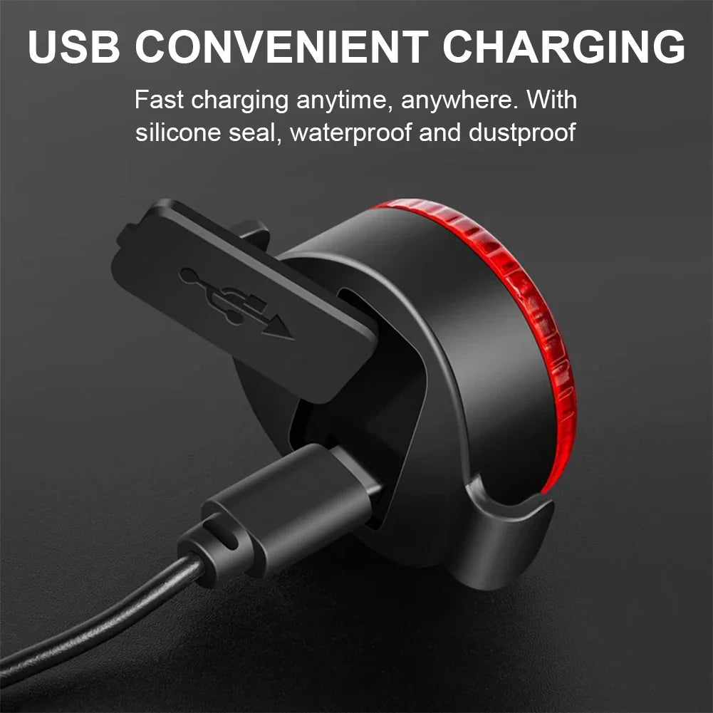USB Rechargeable LED Bicycle Light Set – Waterproof Bike Headlight and Rear Light with Multiple Modes for Safety and Visibility-5