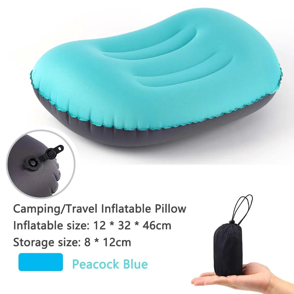 Portable Inflatable Travel Pillow with Neck Support Cushion
