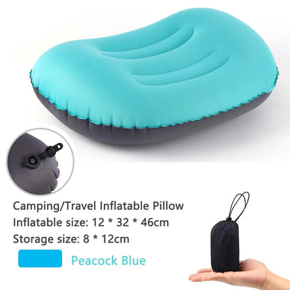 Portable Inflatable Travel Pillow with Neck Support Cushion