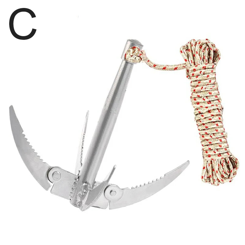 Durable Folding Boat Anchor with Secure Grip Hook